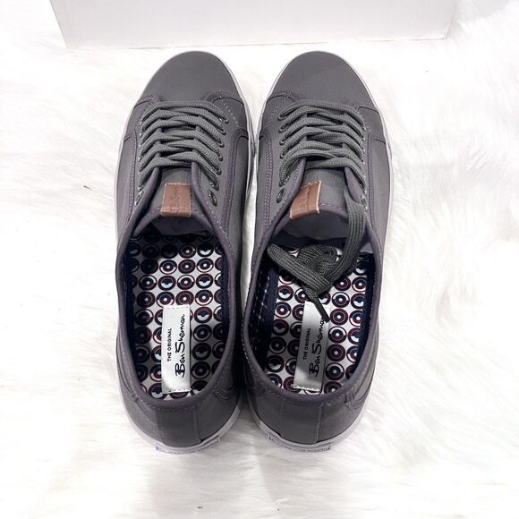 Ben Sherman Men’s Conall Lo Sneakers Charcoal Nylon Size 11.5 - Picture 6 of 12